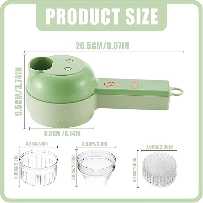 Cortador Eléctrico de Verduras Multifuncional 4 en 1 - Imagen 2