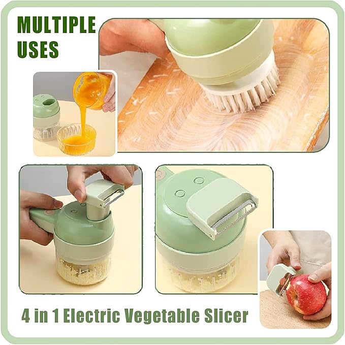 Cortador Eléctrico de Verduras Multifuncional 4 en 1 - Imagen 3