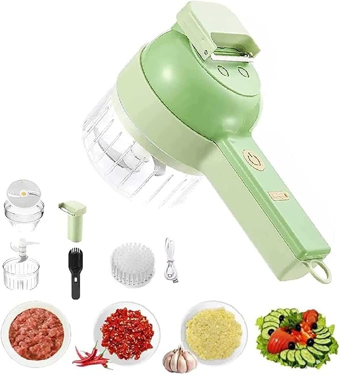 Cortador Eléctrico de Verduras Multifuncional 4 en 1