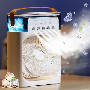 Ventilador de Aire Acondicionado Portátil 4 en 1 USB